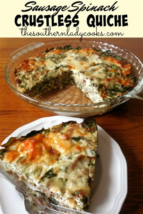 sausage-spinach-crustless-quiche-the image