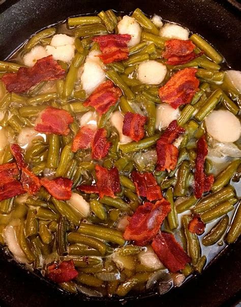 sweet-and-sour-green-beans-with-bacon-grits-and image