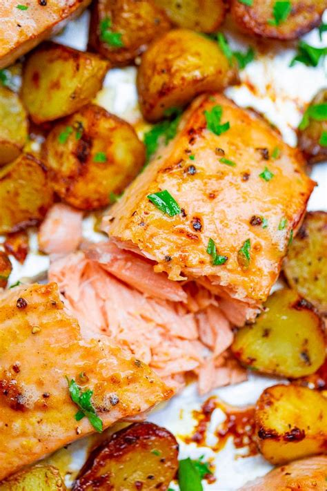 sheet-pan-lemon-dijon-baked-salmon-and-potatoes image