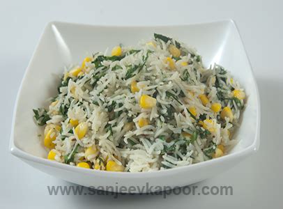 corn-and-spinach-rice-recipe-card-sanjeev-kapoor image