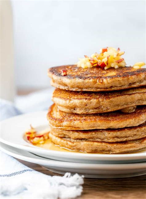 fluffy-applesauce-pancakes-without-milk-barefoot-in image