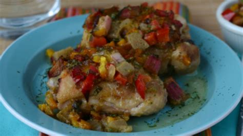 chicken-thighs-with-rhubarb-salsa-dump-and-go image