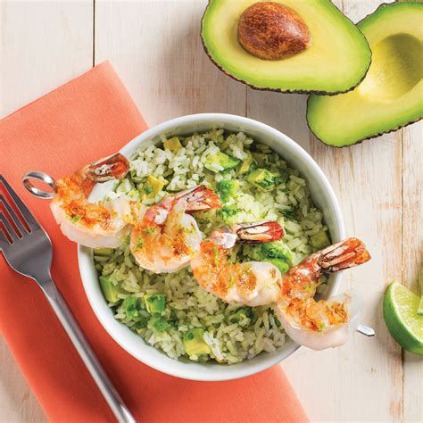 avocado-lime-rice-with-grilled-shrimp-bigoven image