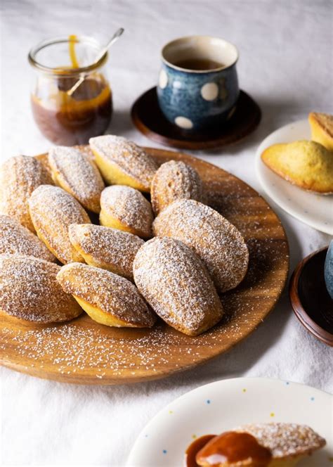 spiced-madeleines-with-salted-caramel-sauce image