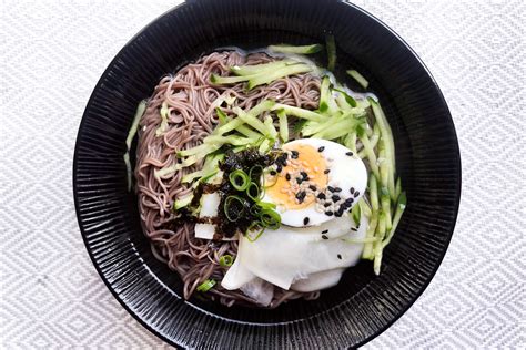 korean-cold-noodle-soup-mul-naengmyeon-asian image