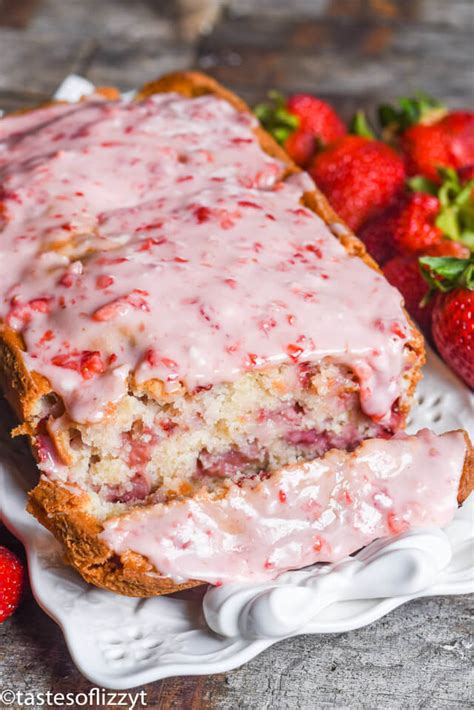 strawberry-bread-recipe-with-fresh-strawberry-glaze image