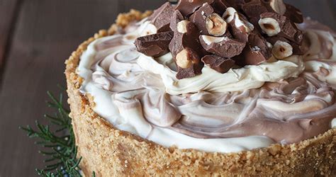 irish-cream-and-nutella-marbled-cheesecake-easy-food image