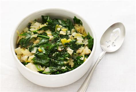 spicy-sauted-leeks-and-spinach-jamie-geller image