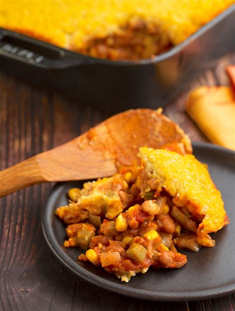 chili-bean-casserole-with-cornmeal-crust-the-vegan-atlas image