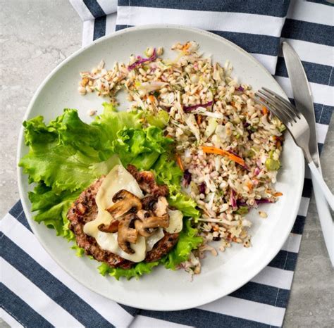 lettuce-wrapped-swiss-bacon-burger-with-barley image