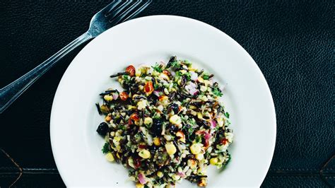 wild-rice-salad-with-corn-blueberries-and-almonds image
