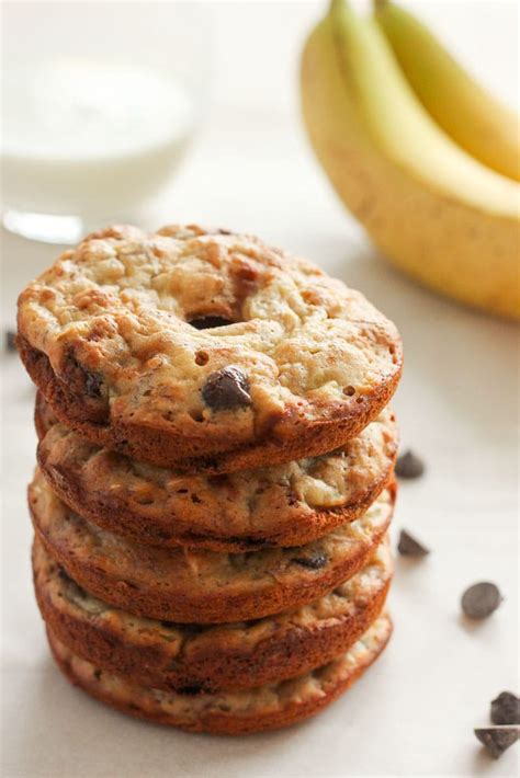 healthy-donuts-with-banana-and-chocolate-chips image