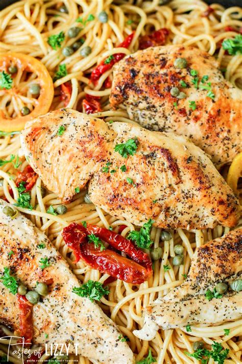 chicken-piccata-recipe-with-capers-and-sundried-tomato image