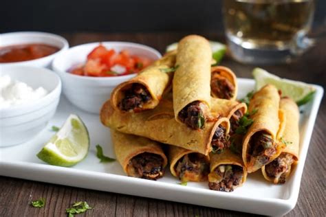 bean-and-cheese-taquitos-recipe-food-fanatic image