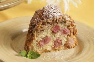 rhubarb-coffee-cake-with-crunchy-maple-oatmeal image