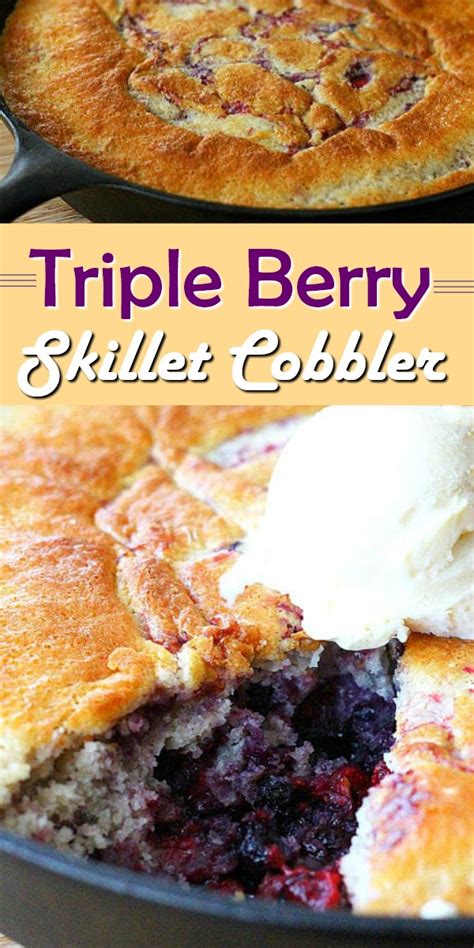 triple-berry-skillet-cobbler image