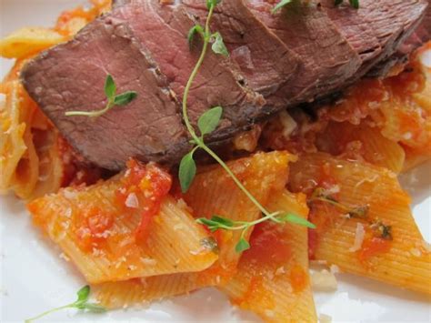 fresh-rigatoni-with-marinara-and-steak-recipe-serious image