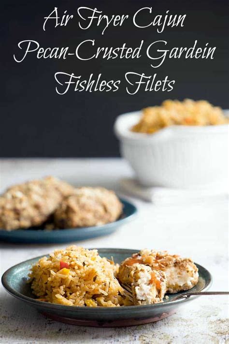 cajun-pecan-crusted-air-fryer-fishless-filets-healthy image