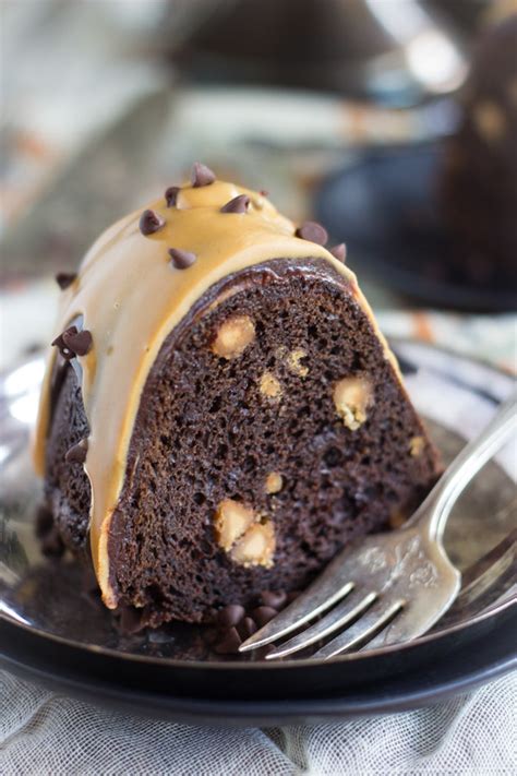 the-easiest-dark-chocolate-peanut-butter-bundt-cake image