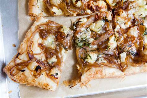 caramelized-onion-tart-with-gorgonzola-and-brie image