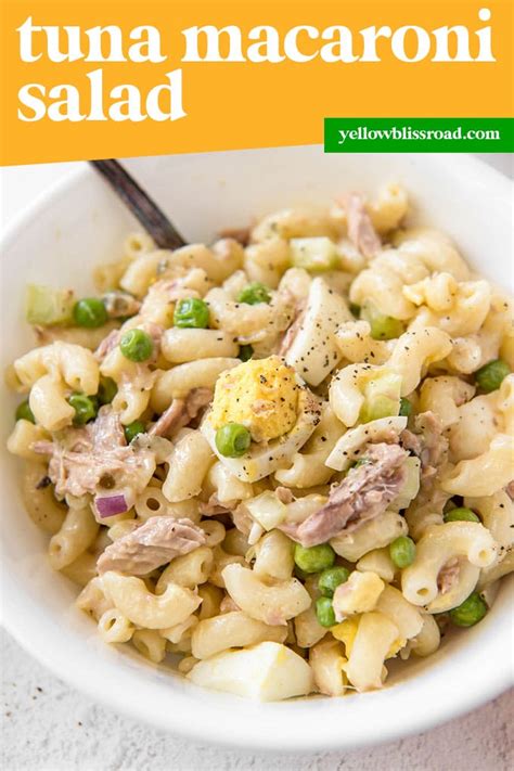 best-homemade-tuna-macaroni-salad-recipe-yellow image