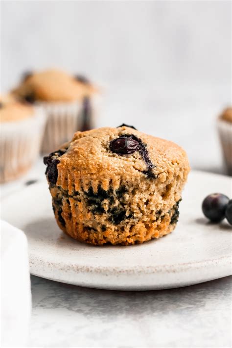 the-best-healthy-blueberry-oatmeal-muffins-gluten image