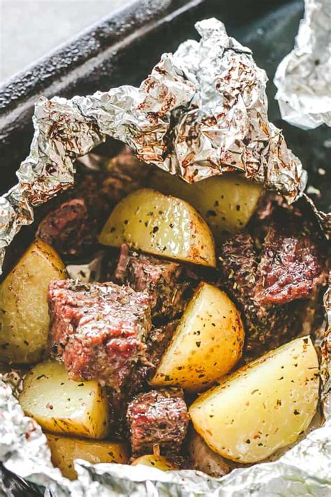 garlic-herb-steak-and-potato-foil-packs-easy-foil-packet image