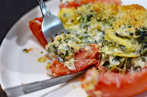spinach-artichoke-stuffed-tomatoes-recipe-theveglife image