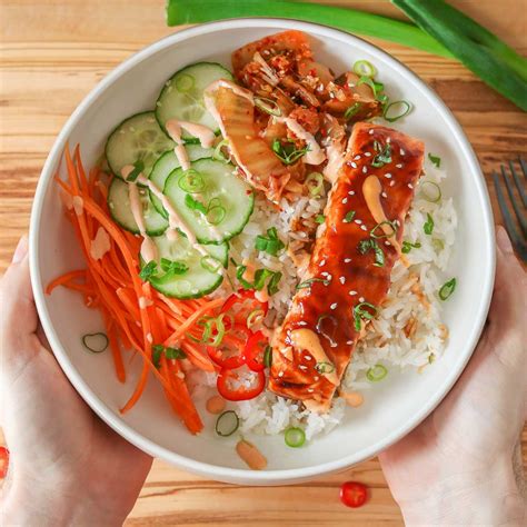 spicy-salmon-rice-bowl-recipe-girl-heart-food image