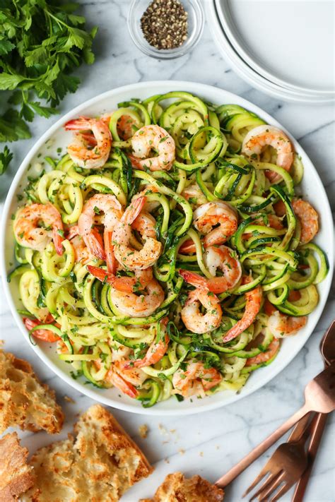 garlic-butter-shrimp-zucchini-noodles-recipe-damn-delicious image
