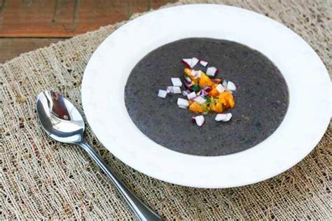 the-10-food-day-3-black-bean-soup-with-orange-jalapeo-salsa image
