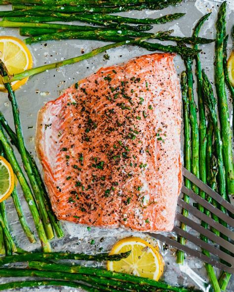 salmon-and-asparagus-sheet-pan-meal-a-couple-cooks image