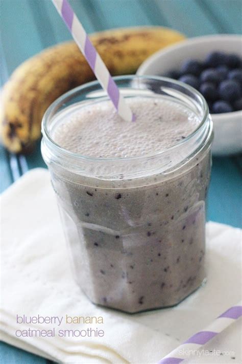 blueberry-banana-oatmeal-smoothie-skinnytaste image