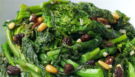 broccoli-rabe-with-raisins-and-pine-nuts-giadzy image