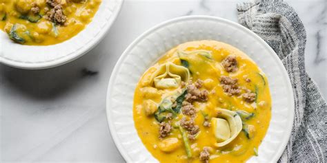 butternut-squash-sausage-and-tortelloni-soup image