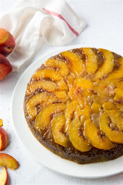 peach-upside-down-cake-recipe-girl image