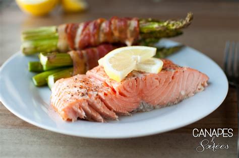 simple-roasted-salmon-with-bacon-wrapped-asparagus image
