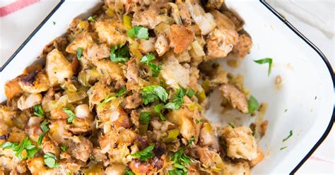 pear-sage-and-sausage-stuffing-the-flavor-bender image