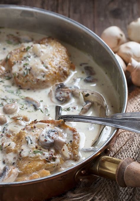 chicken-thighs-with-creamy-mushroom-tarragon-sauce image