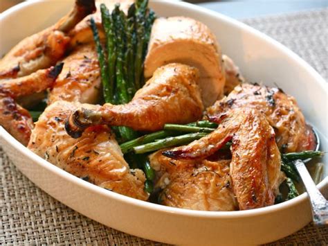 easy-roast-chicken-with-asparagus-and-leeks image