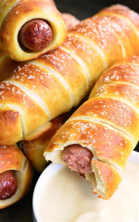 homemade-dijon-pretzel-wrapped-hot-dogs-with image