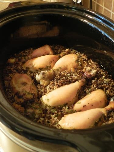 chicken-legs-wild-rice-slow-cooker-the-happy image