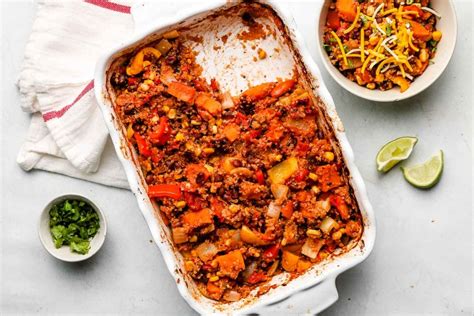 mexican-stuffed-pepper-casserole-dump-and-bake image