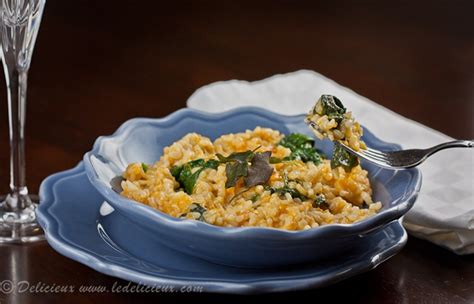 pumpkin-and-baby-spinach-risotto-delicious-everyday image
