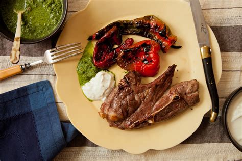 grilled-lamb-blade-chops-with-hot-mint-chutney-the image