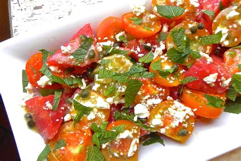 tomato-watermelon-salad-with-feta-and-mint-the image