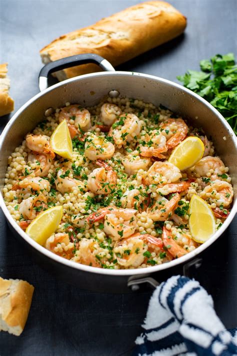 shrimp-scampi-recipe-over-israeli-couscous-kitchen image