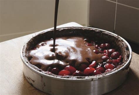 cherry-and-chocolate-tart-river-cottage image