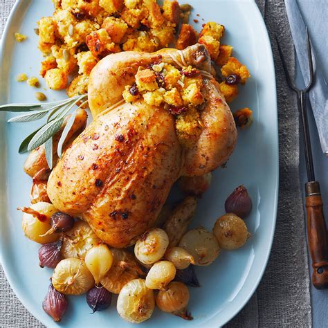 roast-chicken-with-cornbread-stuffing image
