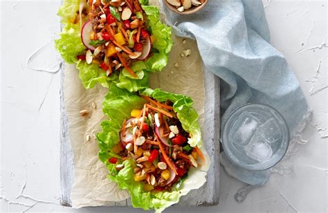 spicy-vegetarian-mince-crunchy-lettuce-cups-healthy image